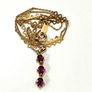 K18 0.99ctルビー付きネックレス